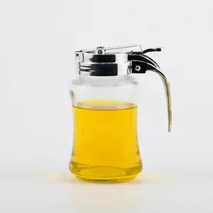 Dispensador de jarabe de miel de azúcar de vidrio con bomba de mango de plástico, superventas, Iid TB18