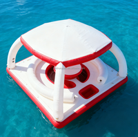 Plateforme flottante gonflable de luxe pour adultes, tente de jeu aquatique estivale, île flottante, quai, sports et loisirs