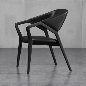 Dining Chair Wooden Armchair With <b>Backrest</b> For Home Office Meeting Use - Product Image 4