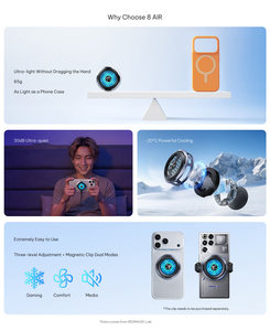 Redmagic Cooler 8 Air Magnetischer Halbleiter-Kühler <span class=keywords><strong>E</strong></span>-Sports Live-Streaming Kühlerlüfter Clip Smartphone-Kühler - Product Image 4