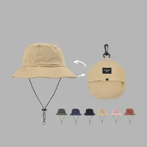 Casquette de pêcheur de protection UV imperméable chapeau de seau de pêche de randonnée portable pour hommes