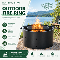 Brazier en acier pour camping-cars et sites de loisirs en plein air, idéal pour les zones de récréation en parc