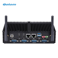 Mini PC de Escritorio Portátil con Procesador Core I5 Integrado de Doble Núcleo de hasta 2 GHz, Mini PC Sin Ventilador Qotom