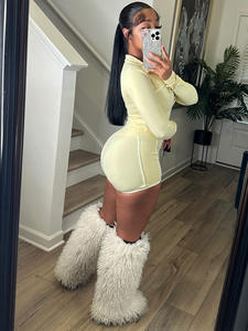 Frühling Herbst Damen Trainingsanzüge Crop-Jacke 2-teiliges Kurzes Set Passende Jogginganzüge für Damen Zweiteiler Damenbekleidung - Product Image 3