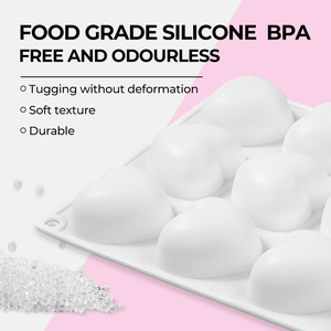MUYULINS factory can customize a 15-cavity 3D heart-shaped mold, LFGB non-stick, BPA-free <b>silicone</b> mousse cake mold - Product Image 6