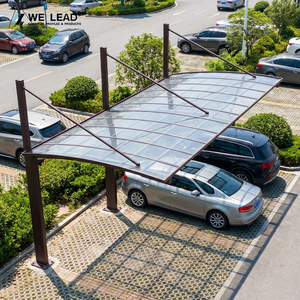 WE LEAD Aluminum Carport 2 Car Flat Roof Powder Coated Waterproof Modern Outdoor Vehicle Storage Metal Garage - Product Image 4