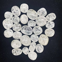 Hot Sale Healing Edelstein Kristall Tumbled Custom ized Polish ing Crackle Quarz Rolling Stone für die Dekoration