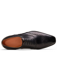 Hochwertige Echtleder-Außensohle Schnürschuhe Business Formelle Herrenschuhe mit Brogue-Muster Komplett aus Rindsleder
