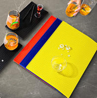 Tapis de comptoir moderne antidérapant noir pour cuisine et bar, accessoires pour bar, tapis de comptoir pour café et salon de thé