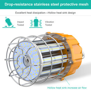 Projecteur de chantier LED 60W 8400Lm, éclairage de construction IP65, lampes portables pour mine, quai, chantier, garage, usine - Product Image 5