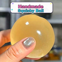 Balle Squishy Faite Main en TPR et Maltose, Sensible au Toucher Huile de Coco, Jouet Anti-Stress Sensoriel pour Filles, Garçons, Bureau, École, Fête, 6cm, Vente en Gros