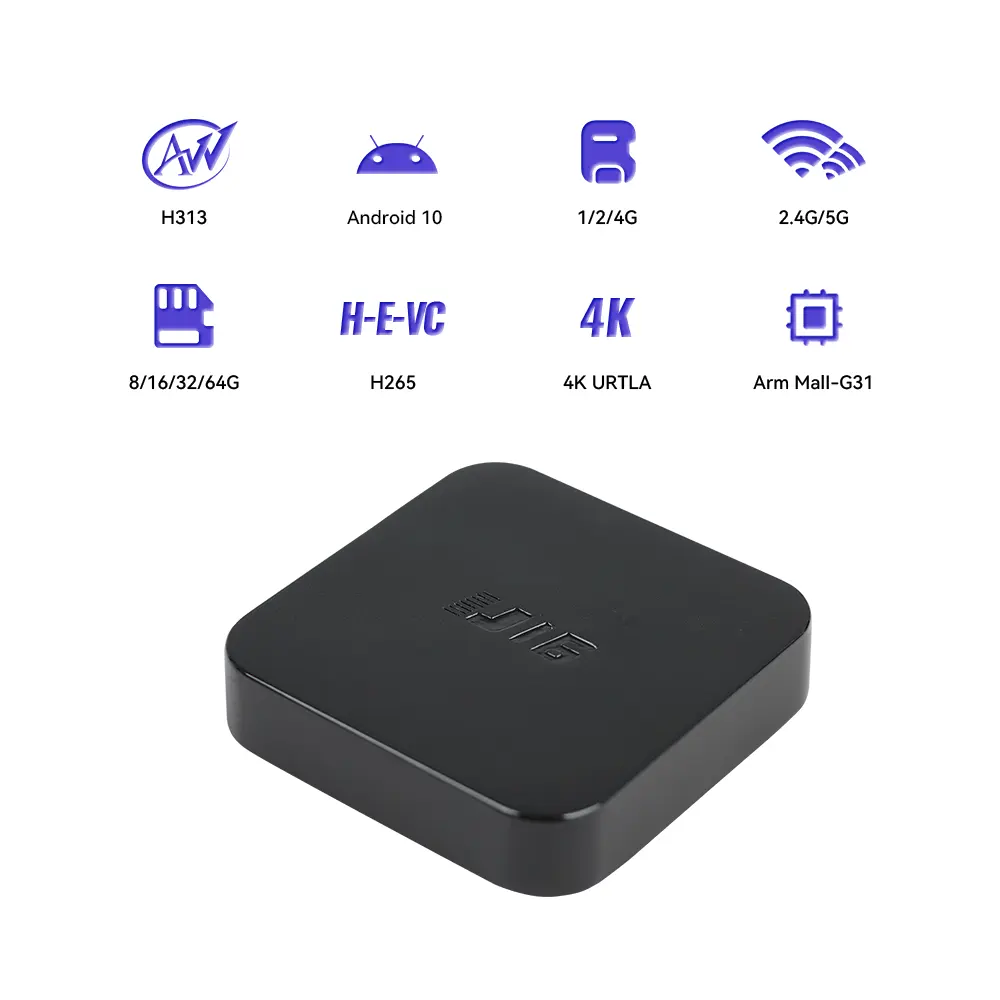 ที่ถูกที่สุดAndroid TV Box ATV Allwinner H313 4K Ott 2.4G/5G Dual WiFiเครื่องเล่นสื่อAtv Android 10.0 กล่องทีวี