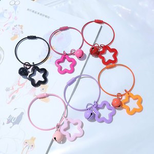 Portachiavi a Campanella in Acciaio Inox con <span class=keywords><strong>Filo</strong></span> Rivestito per Creazione di Gioielli, Etichetta per Bagagli, Charm per Borsa e Telefono da Ragazza - Product Image 1