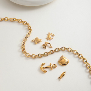 Stainless Steel <b>Chain</b> Necklace Geometric <b>Cross</b> Design For Fashion Jewelry - Product Image 3