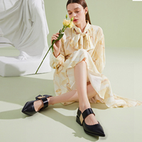 GRECCA – Ballerines élégantes et tendance pour femme en cuir véritable, à bout pointu, souples, résistantes à l'usure et antidérapantes