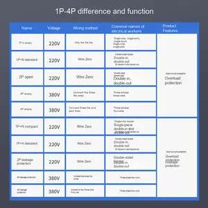 מפסק ראשי של צ'ינט NXBLE-32/63 קונלון RCBO מפסק הגנה מפני דליפת זרם לרצפה תעשייתי 230V/400V 6kA DIN פלסטיק - Product Image 6