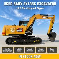 Vente Flash : Excavatrice sur chenilles Sany135 d'occasion, 13,5 tonnes, système hydraulique complet, bon état, livraison rapide, expédition mondiale