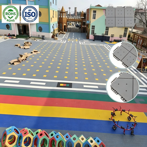 Suelo de Plástico Encastrable PP para Patio de Juegos de Jardín de Infancia, Antideslizante, Absorción de Impactos, Modular, Baldosas Deportivas Suspendidas - Product Image 1