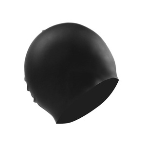 Gorro de Natación de Silicona Negro Impermeable Unisex para Adultos y Niños, Gorro de Entrenamiento de Natación - Product Image 1