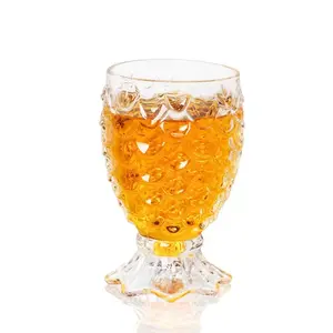 Mermaid Glass Cup With Fish Scale Pattern Household High Foot Transparent Red Wine Cup