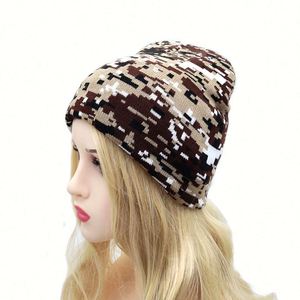 Wholesale Hot Selling New Knitted Beanie <b>Hat</b> in Stock Jacquard Camouflaged Beanie <b>Hat</b> - Product Image 4