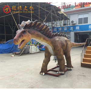 Dinosaurio animatrónico de tamaño real, juguete de simulación popular enorme, <span class=keywords><strong>amargasaurus</strong></span> para parque temático, gran oferta - Product Image 3