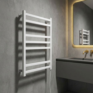 Sèche-serviettes électrique mural de luxe en acier inoxydable blanc de style <span class=keywords><strong>scandinave</strong></span> minimaliste, indice de protection IP56, garantie de 3 ans - Product Image 3