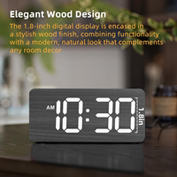 Dual Alarm Digitaluhr Helle LED-Anzeige Große Zahlen Dimmbare elektronische Bewegung Modernes Design Schlummer funktion Schreibtisch uhr