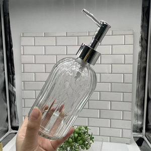 Bouteille de désinfectant pour les mains Boston à rayures horizontales, réutilisable, personnalisable, 430 ml, pour la sécurité alimentaire, pour lotion corporelle, désinfectant pour les mains, gel douche - Product Image 3
