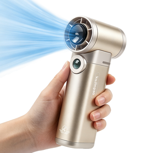 Portable <b>Handheld</b> <b>Fan</b> 6000mAh Max 10 Hrs 2 IN 1 100 Speed Turbo <b>Fan</b> Rechargeable 18W Power Bank with LED Metal Shell - Product Image 1