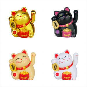 Nouveau produit 2 pouces Couple cadeau décorations de voiture articles Mini <span class=keywords><strong>Maneki</strong></span> <span class=keywords><strong>Neko</strong></span> japonais énergie <span class=keywords><strong>solaire</strong></span> chat chanceux - Product Image 2