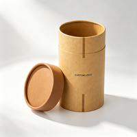 Empaque de Tubo de Papel Personalizado, Tubo de Papel Kraft Ecológico con Logotipo Personalizado para Empaque de Regalos Premium