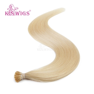Extensions de cheveux K.SWIGS I-Tip, 100% cheveux humains Remy, sans chaleur, sans colle, perles en silicone, invisibles, légères, réutilisables, couleur personnalisée - Product Image 4