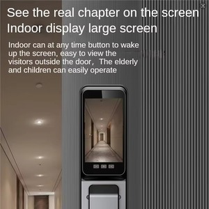 Serrures intelligentes à reconnaissance faciale 3D pour porte d'entrée, <span class=keywords><strong>serrure</strong></span> de porte intelligente Wifi Tuya avec caméra et empreintes digitales, <span class=keywords><strong>serrure</strong></span> de porte principale intelligente - Product Image 4