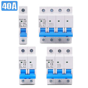 Disyuntores en miniatura tipo C para el hogar, 1/2/3/4 polos, 40A, seguridad, sobrecarga Industrial y protección contra cortocircuitos - Product Image 1