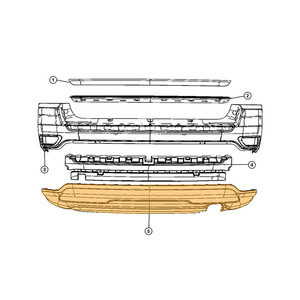 Parachoques Trasero Inferior para Jeep Compass 2011-2017 68109902AB Pieza de Plástico - Product Image 4