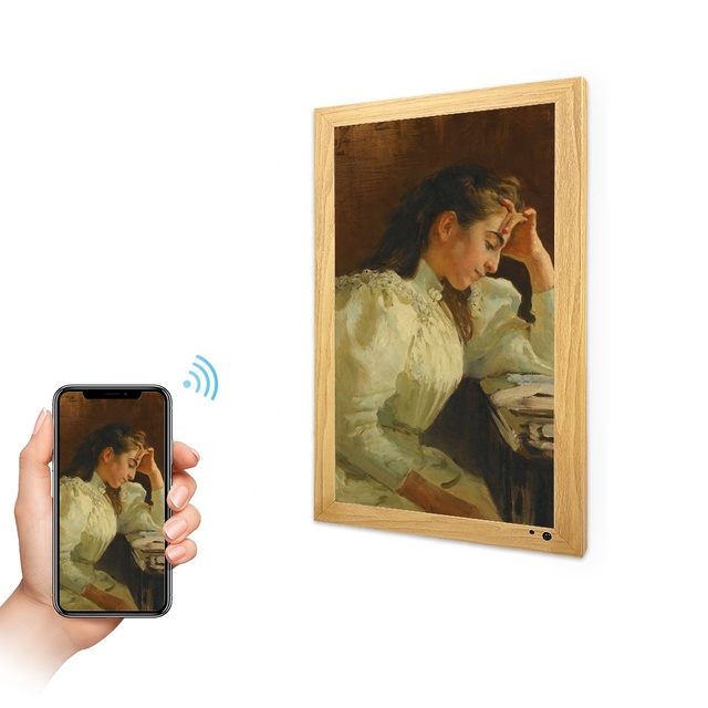 NFT Art Frame Wifi Smart Lcd Display 21.5" Picture Video Playback Digital Photo Frame hd Black