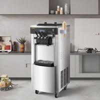 Vevor Meilleure vente Machine à crème glacée molle automatique Modèle sur pied Engrenage Yaourt Chocolat Lait Eau Crème glacée dure Neuve Occasion