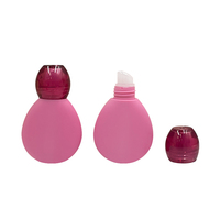 Flacon souple 5g en forme spéciale pour film labial, couleur personnalisée, vide, avec bouchon noir, mini pot à crème, contenant cosmétique en plastique