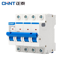 Disjoncteur miniature Chint NXB-63 4P 63A AC 230V/400V à montage sur rail DIN, protection contre les surintensités, les courts-circuits et les basses tensions