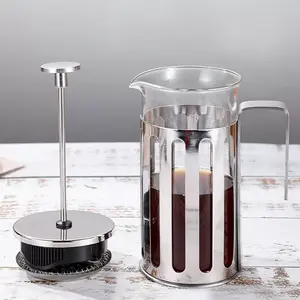 Portable 600ml French Press Coffee Plunger Thickened Glass Coffee Sharing Pot