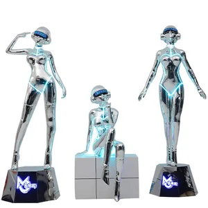 Factory Oem Odm Japan Sexy Robot Metal Art Stainless Steel Sculpture For Outdoor