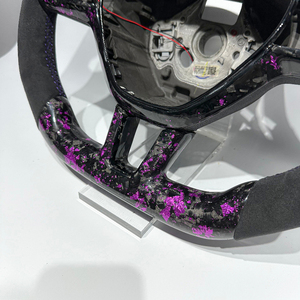 Nuevo Estilo para <span class=keywords><strong>Skoda</strong></span> <span class=keywords><strong>Octavia</strong></span> RS Scout Kodiaq Fabia Superb Scala Rapid con Volante de Fibra de Carbono Forjado Púrpura con LED RPM - Product Image 3