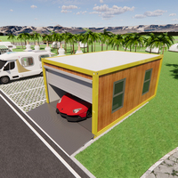 Conteneur de maison préfabriquée en panneaux sandwich d'acier mobiles sur mesure, avec un design moderne pour climat froid
