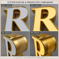 Enseigne extérieure pour bureau, affichage de devanture de magasin, lettres 3D lumineuses LED personnalisées, colorées, éclairées par l'avant, en acrylique, écologiques