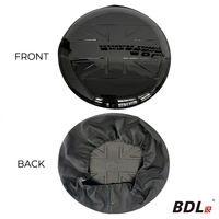 Housse de roue de secours noire brillante Union Jack de 82 cm compatible avec Land Rover Defender 90/110/130 2020+
