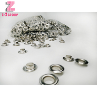 10mm argent/or semi-automatique oeillet vêtement oeillets rideau oeillet tubulaire Semi-creux Rivets tête avec trou