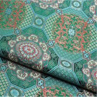 Kain Brokat Tradisional Mongolia Asli Pabrik, Jacquard 75cm Berkualitas Tinggi untuk Cheongsam Kimono