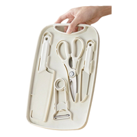 Ensemble de couteaux à fruits et ciseaux ménagers YX-E1-24 en acier inoxydable, revêtement anti-rouille, pour camping en extérieur et préparation de repas pour bébé