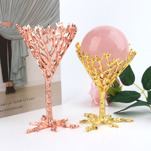 Wholesale Decorative Metal Crafts Multiple Shapes Metal <b>Crystal</b> Sphere Stand Base for Healing Gifts - Product Image 4